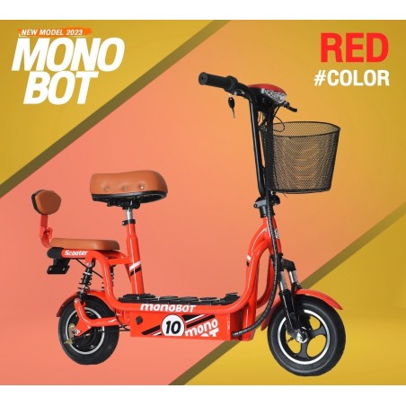 monobot จักรยานไฟฟ้า สีแดง